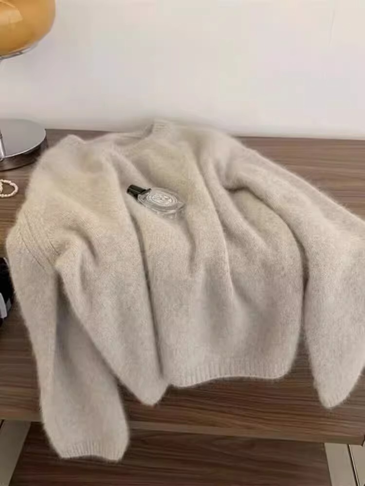 Pullover sweater women lazy sweater base top