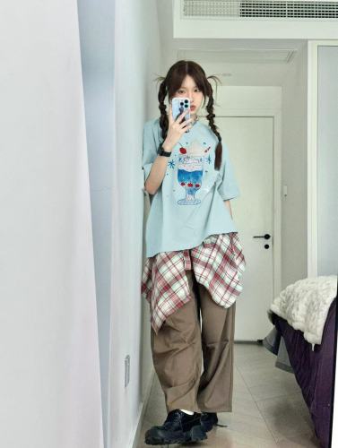 Summer printed short-sleeved T-shirt