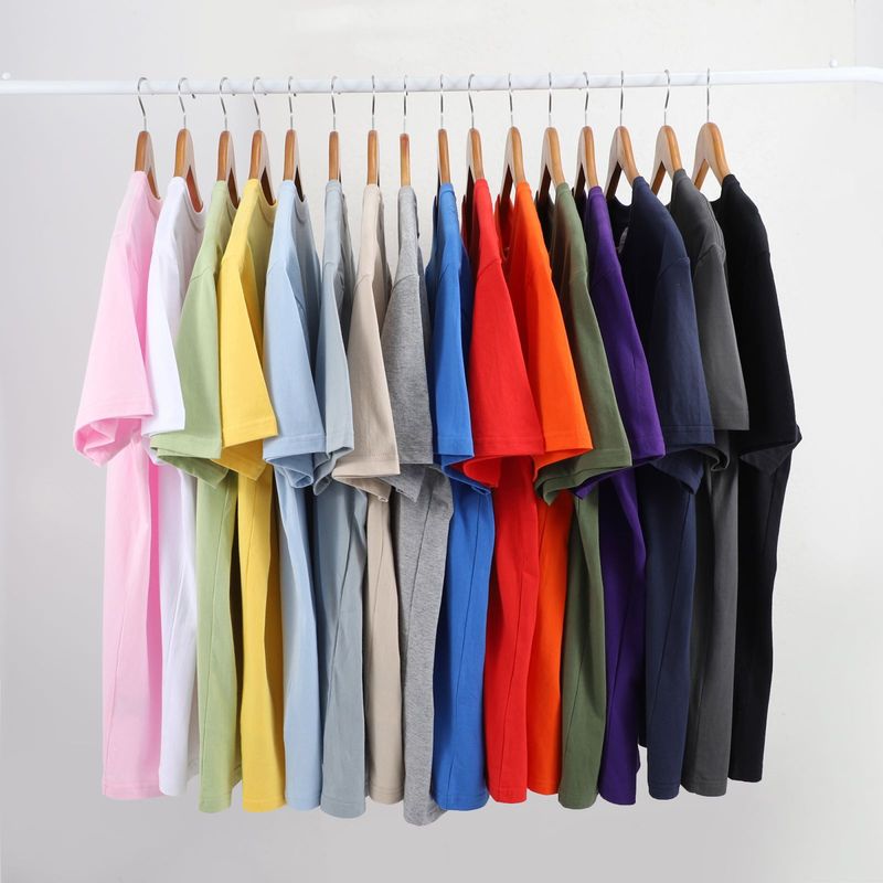 Manufacturer direct sales 180g pure cotton round neck T-shirt for men's large size loose basic shirt 26s combed cotton short-sleeved T-shirt