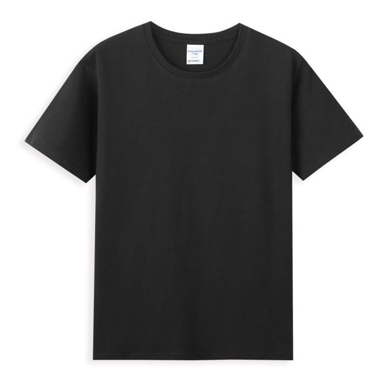 Factory 240g combed cotton pure cotton etched wool double yarn round neck short sleeve wholesale European code pure cotton thickened light plate T-shirt
