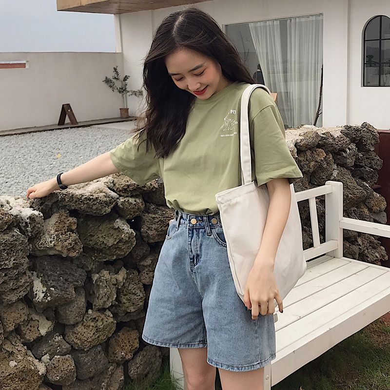 100% pure cotton retro Hong Kong style short-sleeved T-shirt for women summer new 2023 loose Korean version ins tide Harajuku style European and American Hong Kong flavor