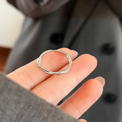 Interwoven rings for women simple and cold style, simple circle, wrapped rings, new birthday gift for girlfriend in autumn and winter