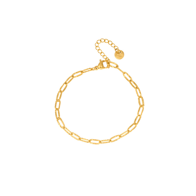 Titanium steel split oval bracelet for women's stainless steel without fading European and American texture multi-color matching