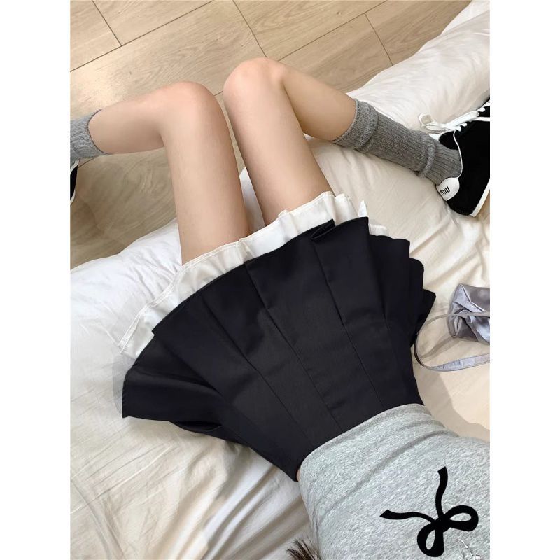 Design-sensual pleated skirt pants a line skirt skirt women's summer new high-waisted hot girl small slim short skirt ins