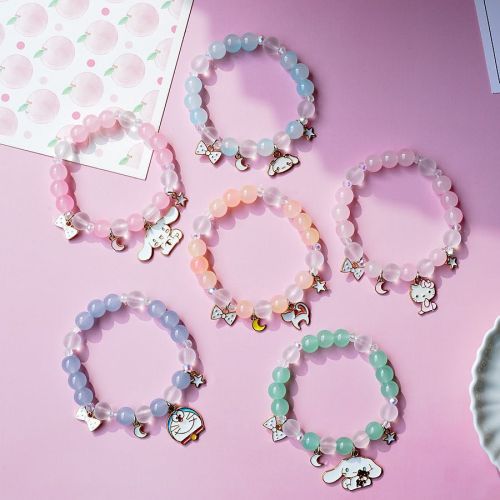 New bracelet jewelry Korean style cute Yugui dog crystal beaded student bracelet for women
