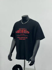 Brand foreign trade tail cutter counter withdraws~ American fashion brand retro printed men's round neck pure cotton short-sleeved T-shirt in summer