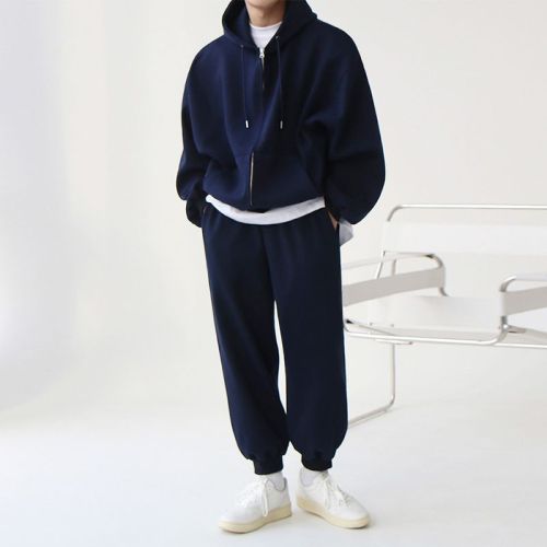 MYQ hooded sweatshirt men's spring Korean style loose trend cotton casual sports suit typants two-piece set