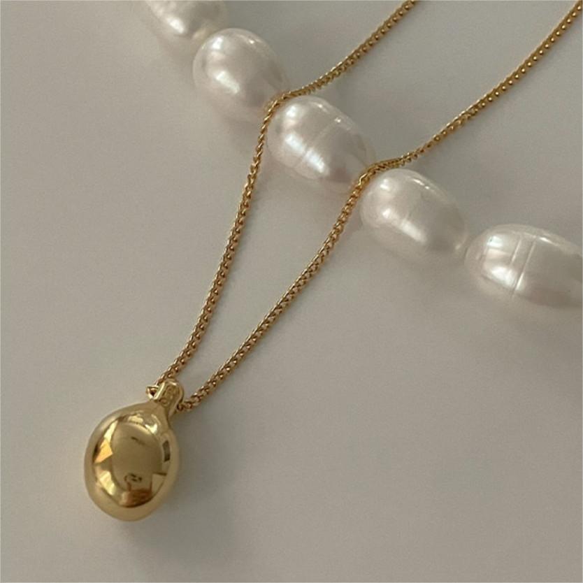 Fan Zhiqiao Korean version of 925 sterling silver necklace simple temperament ins internet celebrity Xiaohongshu alien balloon necklace