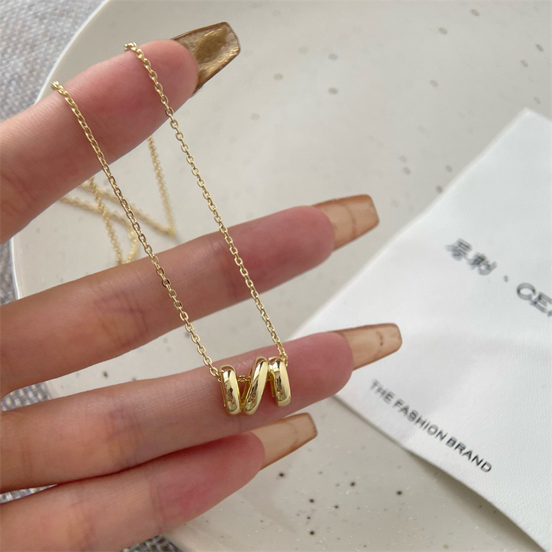 925 sterling silver geometric multi-layer corrugated necklace for women ins minimalist style niche design high-end sense irregular collarbone chain