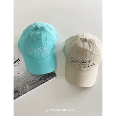 Light and quick-drying baseball cap for women Korean style summer outdoor breathable sunshade couple versatile embroidered baseball cap showing small face