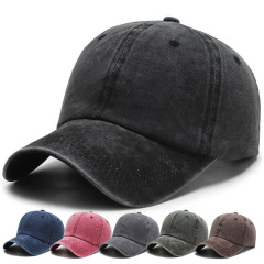 Full Cotton Hat Fashion Brand Men Cross-border Pure Cotton Washing Baseball Cap Casual Retro Versatile Sunscreen Baseball Cap Women