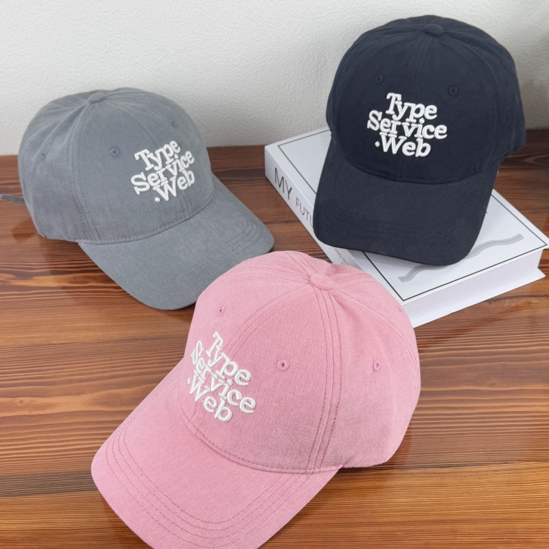 Korean embroidered baseball hat for women with versatile casual face, big head, soft top spring sun protection baseball hat