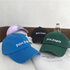 Retro embroidered letter baseball cap recommendation casual and versatile men and women baseball cap green to show white baseball cap trend