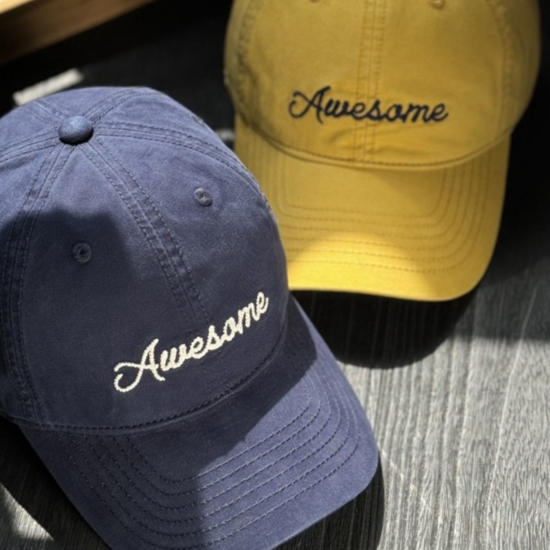 Japanese original niche trendy brand deep top baseball cap men's sun protection breathable baseball cap women's face showing small yellow summer
