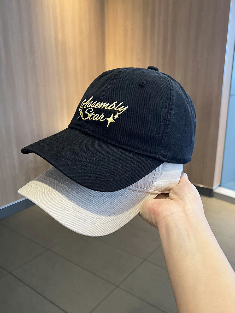Letter embroidered baseball cap for women new soft top baseball cap versatile face showing small outdoor sports sun hat