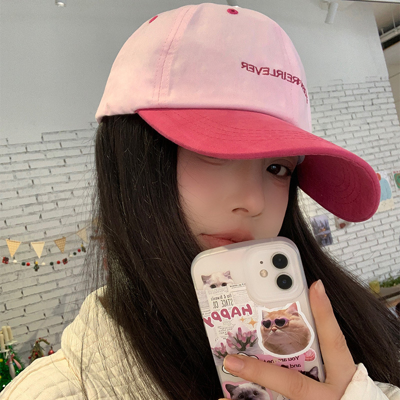 Korean version of spring and summer new soft top embroidered letters baseball hat for women travel versatile couples same baseball hat for men