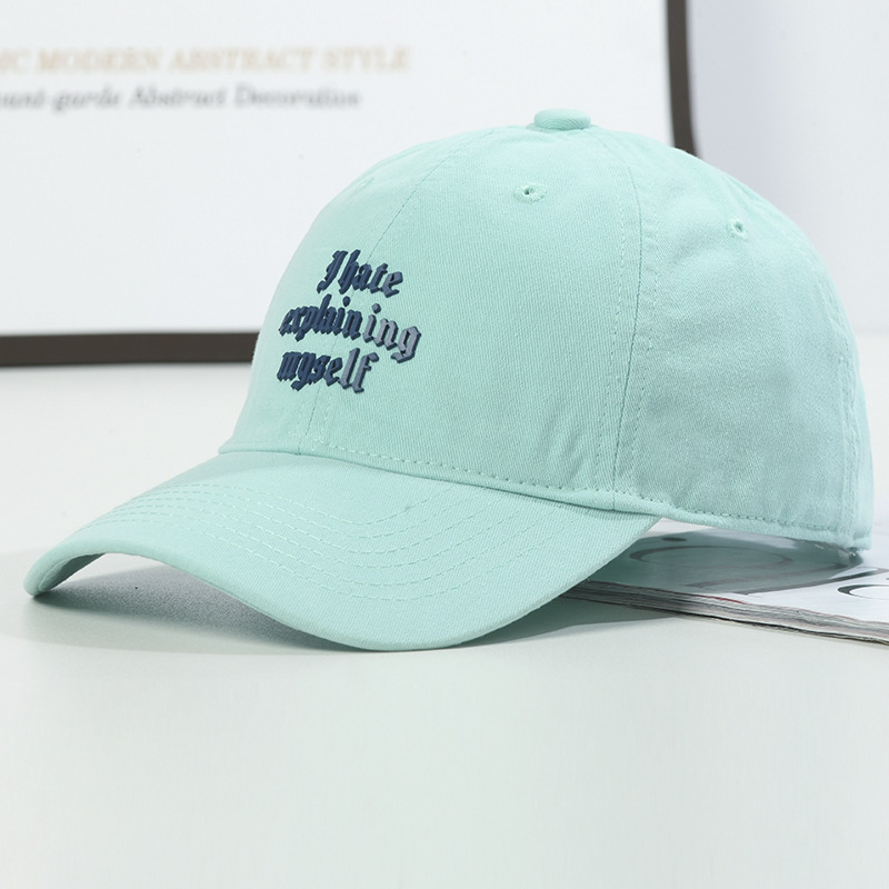 Hat women's summer big head circumference soft top baseball hat Korean style trendy letter pressing fashion baseball cap men factory wholesale
