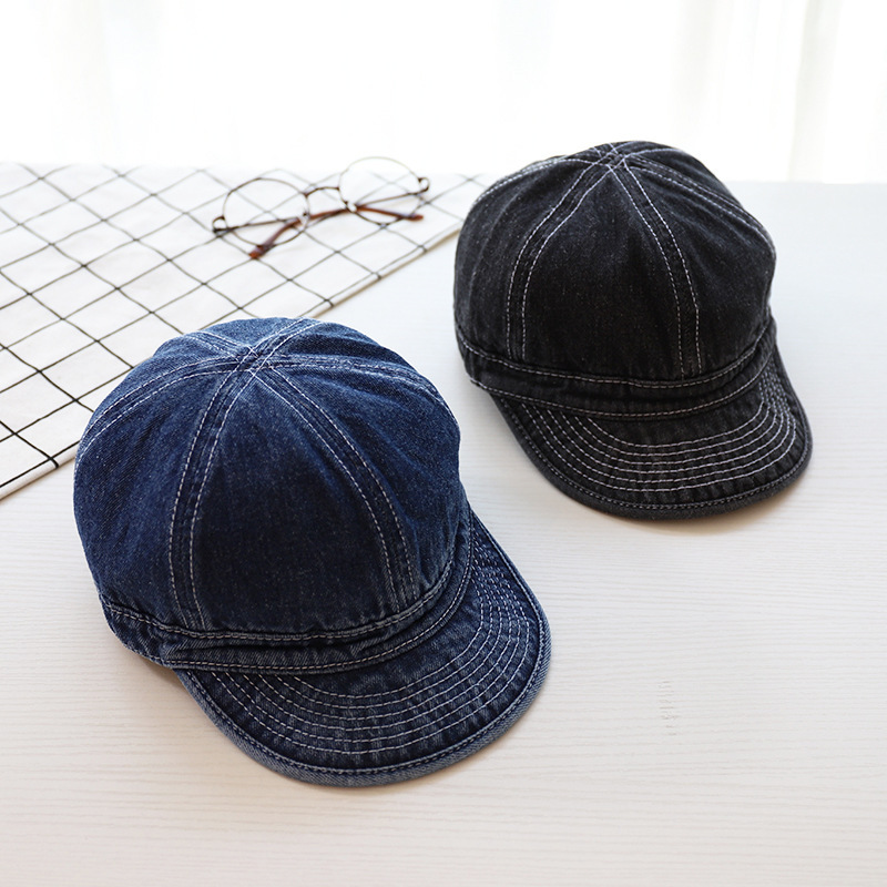 Cowboy baseball cap men and women fashion trend hat ins street Korean version versatile baseball cap casual motorcycle cap Harley