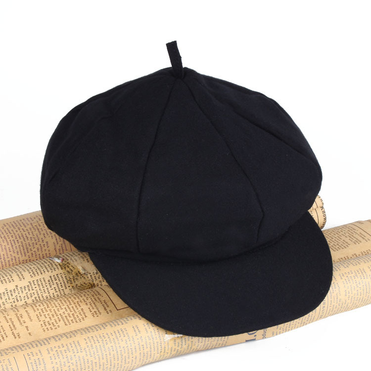 Autumn and winter hat men's tweed fabric middle-aged and elderly men's hat thickened warm baseball cap casual old man's hat star ant