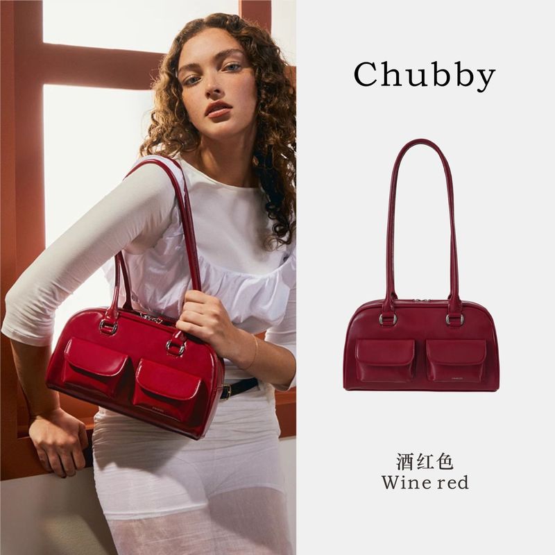 South Korea's STAND OIL Bowling Bag Light Luxury Boston Bag Fashion One-Shoulder Handbag