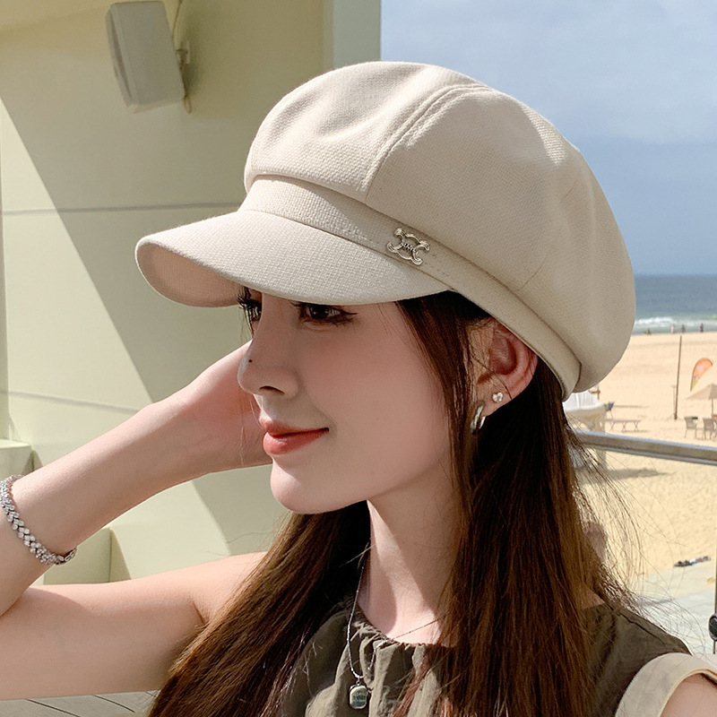 Japanese octagonal hat women's new retro literary beret versatile temperament British internet celebrity painter hat