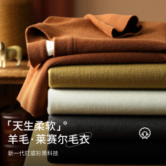 Laiser & Wool Men's Sweater Spring New Round Neck Long Sleeve Warm Base Top