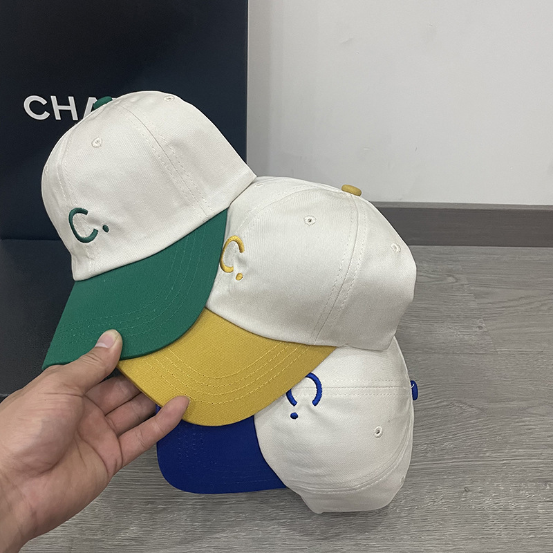South Korea Dongdaemun summer C letter sun protection baseball cap women versatile contrast soft top baseball cap ins hat men