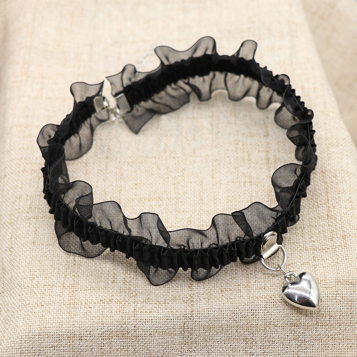 Silver love collar lace neck ring neck with neck collar choker clavicle chain cat ear temperament neck neck necklace