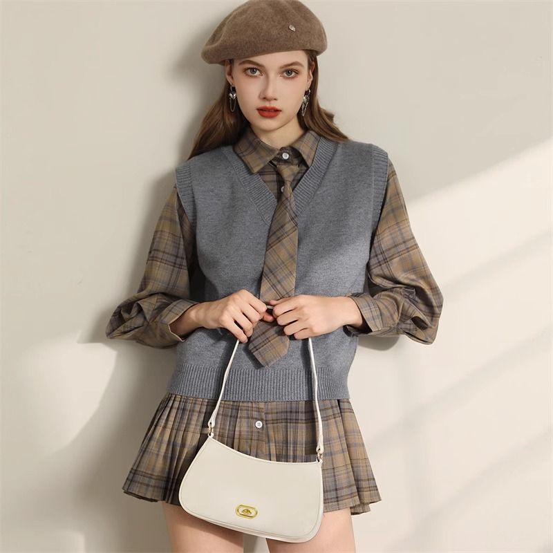 Mesca Melody simple and versatile handbag small fragrance underarm bag crossbody bag new shoulder bag