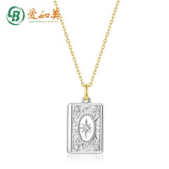 Photo box S925 sterling silver necklace double-sided wear can open the Star Wish box pendant collarbone chain