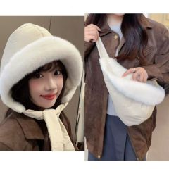 Korean cotton can be used as a bag for women's versatile ear protection and windproof bicycle Lei Feng hat fashionable versatile head
