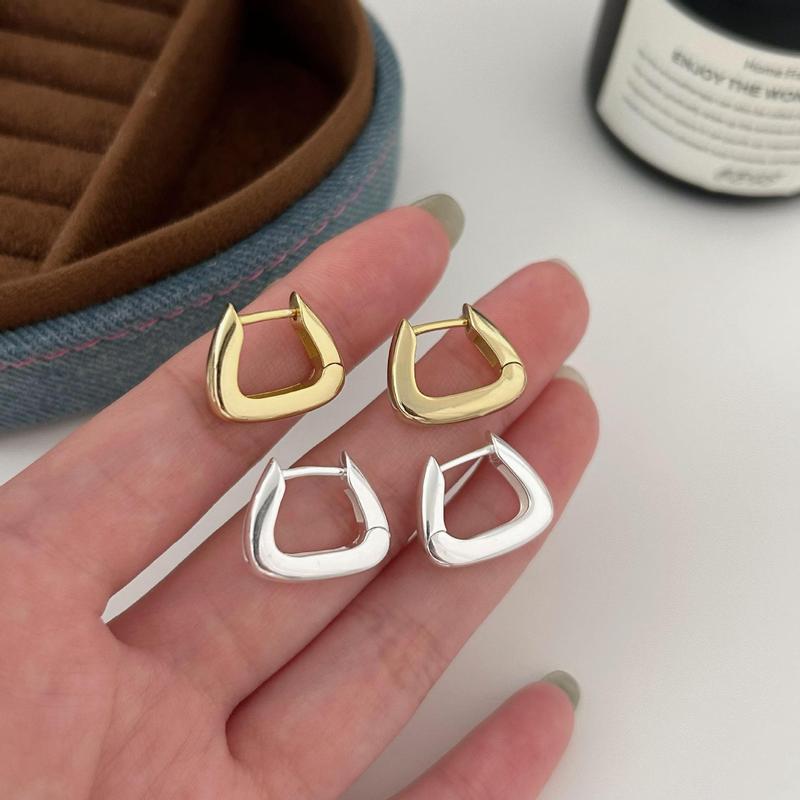 Fan Zhiqiao Korean and Korean version of 925 sterling silver earrings earbud earrings simple temperament versatile ins style earrings