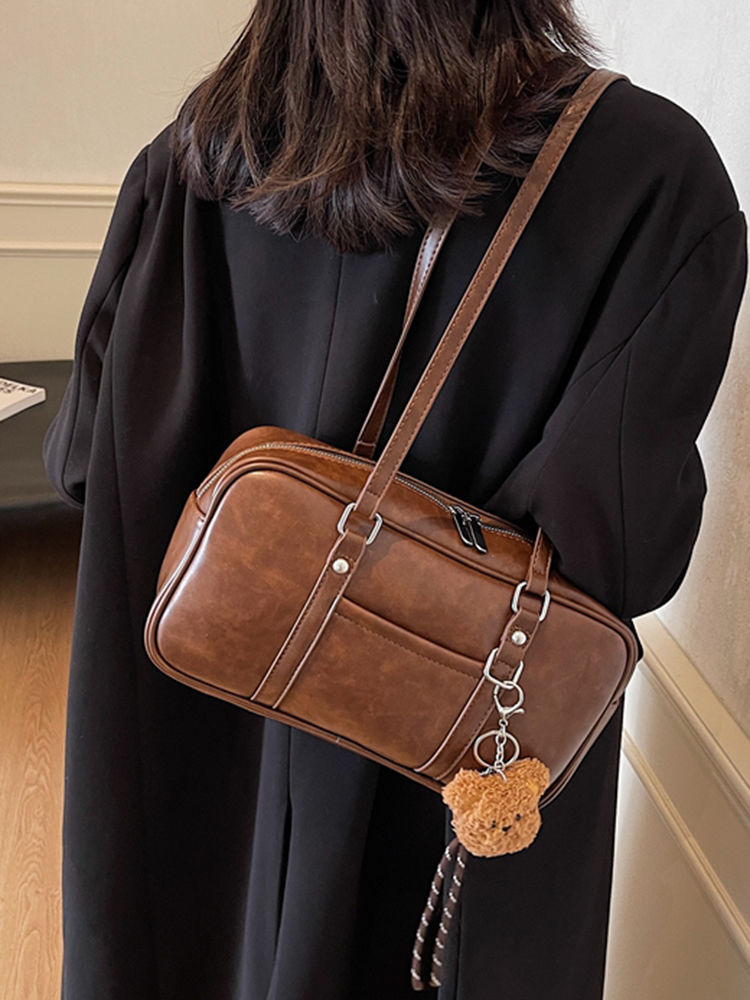 Large capacity bag for women in autumn and winter retro versatile new casual one-shoulder armpit bag for work commuting pillow bag