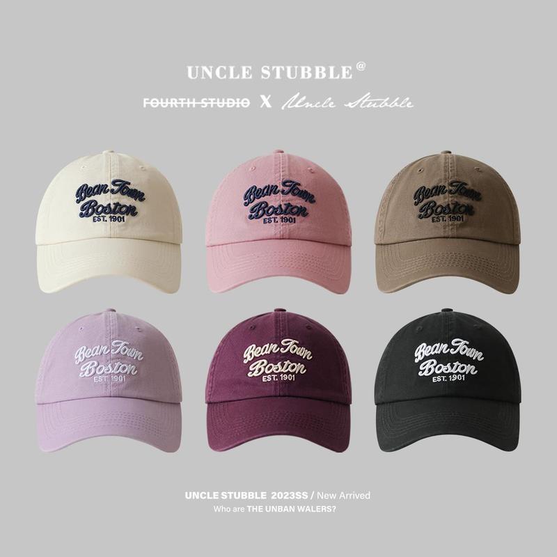 American retro soft top cape girls summer cotton sun hat fashionable street shot embroidered baseball hat men