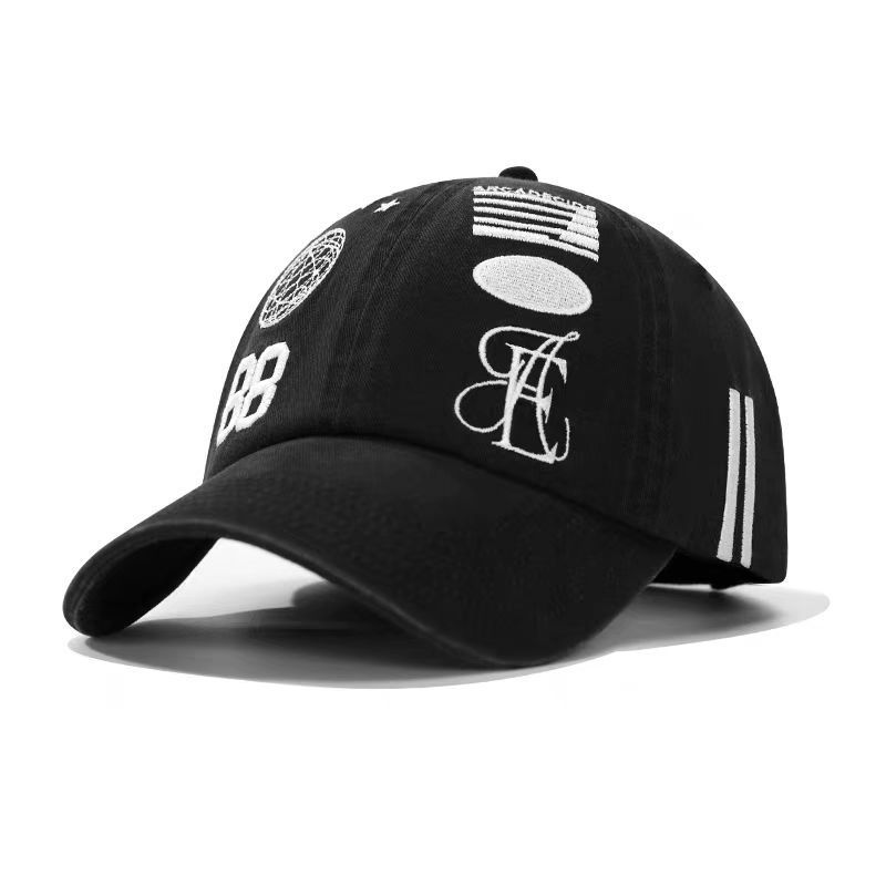 Original niche design big head circumference retro baseball hat men fashion casual embroidered baseball hat women personalized fashion brand