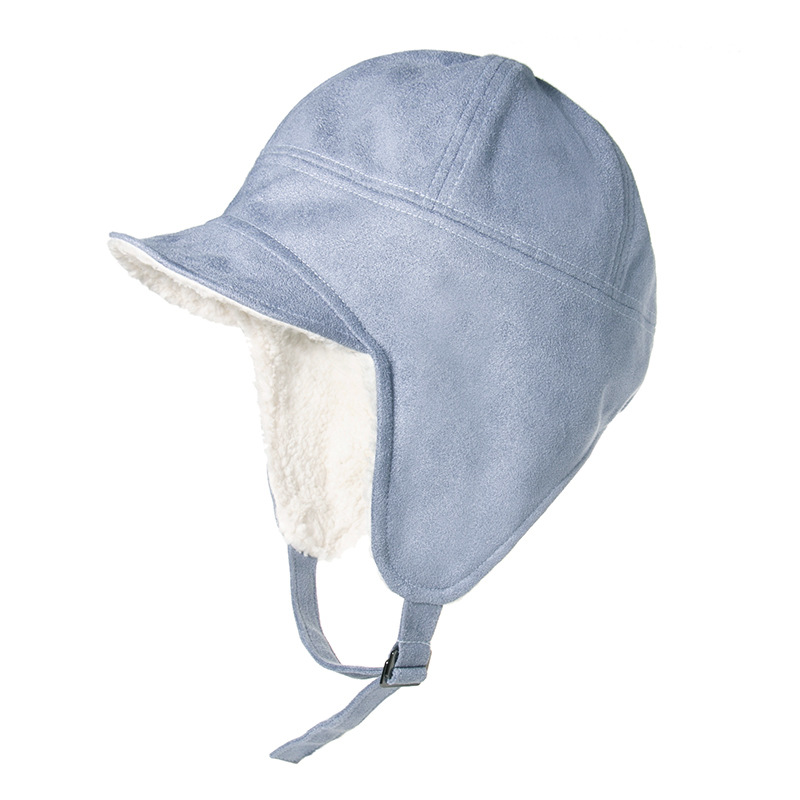 cycling windproof and cold-proof lamb velvet double-layer thickened outdoor duck tongue fleece hat ear protection and warm ski hat