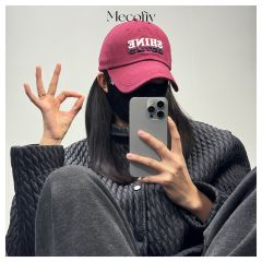 Fashion brand new letters big head embroidered retro sunshade Korean style face-showing baseball cap summer hat baseball cap soft top