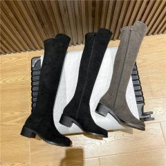 Boots for women over-knee boots, small mid-tube boots, high heeled long tube boots for women in autumn and winter plus velvet elastic slender boots