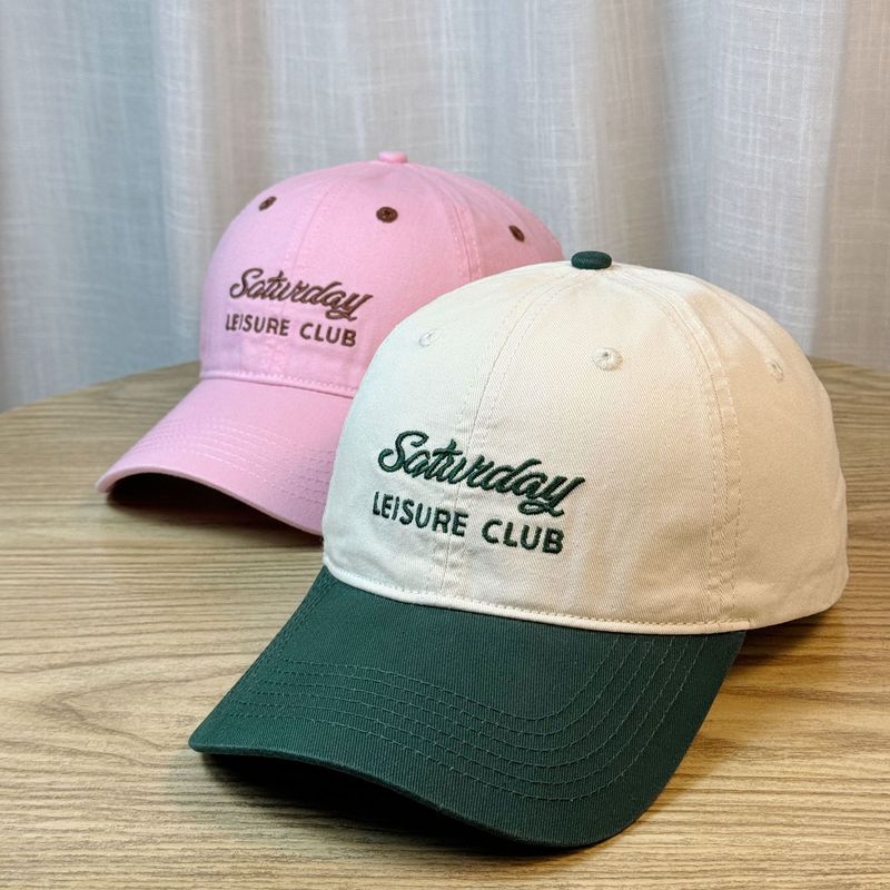 Color block baseball hat women Korean ins trendy letter embroidery fashionable versatile sun hat men four season baseball hat
