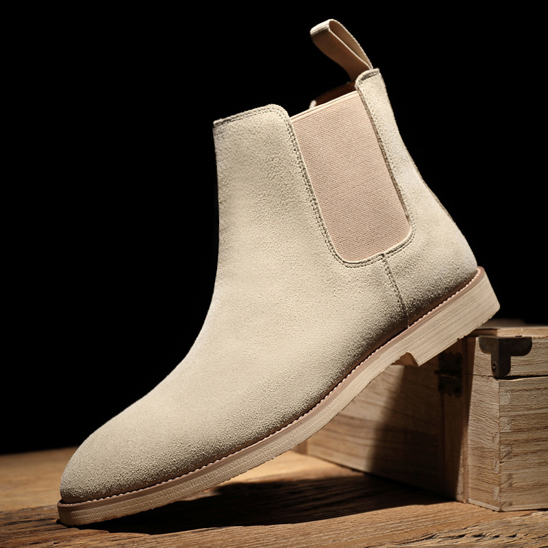 Chelsea boots men's cross-border large size 45 46 supply genuine leather autumn and winter men's boots British Martin boots men