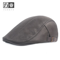 Autumn and winter cold protection and warm hat men beret baseball cap men lint hat middle-aged and elderly outdoor daddy forward hat