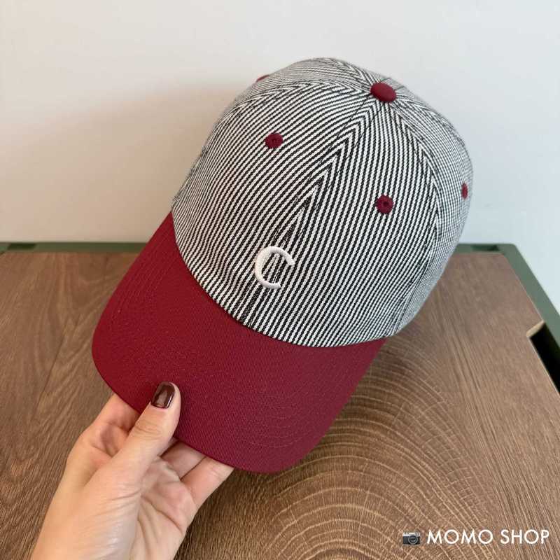 Dongdaemun Spring and Summer New C-letter Stripe Stitched Soft Top Baseball Cap Men and Women's Same Casual and Versatile Baseball Cap