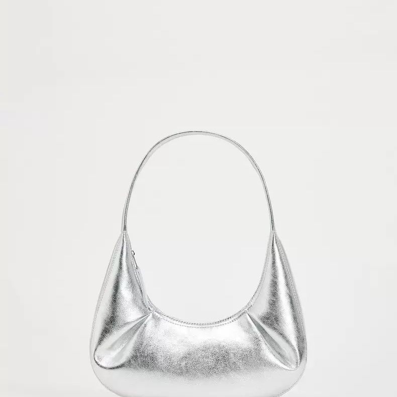 Z foreign trade cross-border new women's bag silver light luxury oval popular mini handbag one-shoulder armpit bag