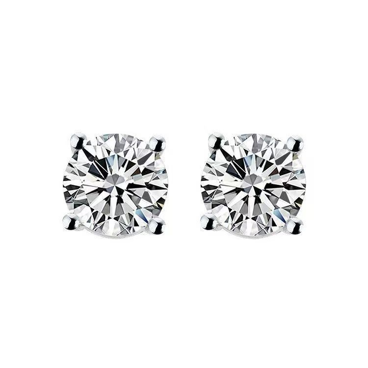 Zircon anti-allergic Seiko popular earrings ins niche temperament mini male and female universal versatile high-end feeling
