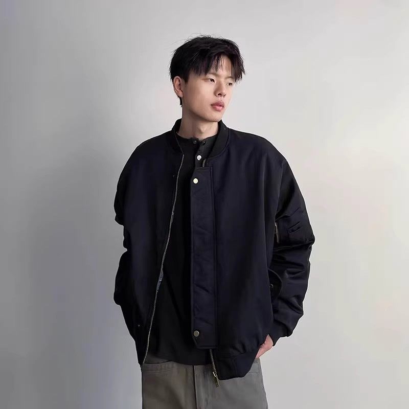 Spring new American high street pilot jacket for men and women high-end cleanfit loose versatile couple jacket
