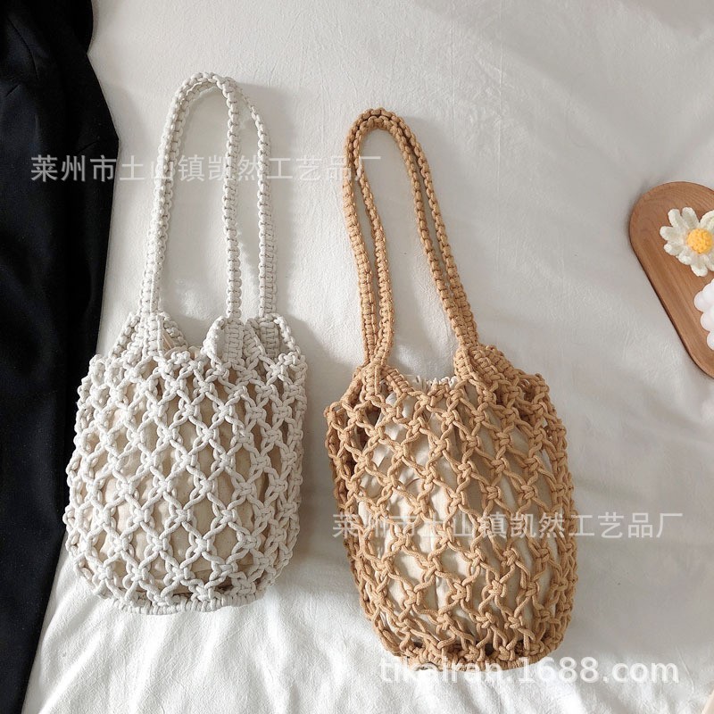 Girls cute knitted handbag bag holiday shoulder bag 2021 summer