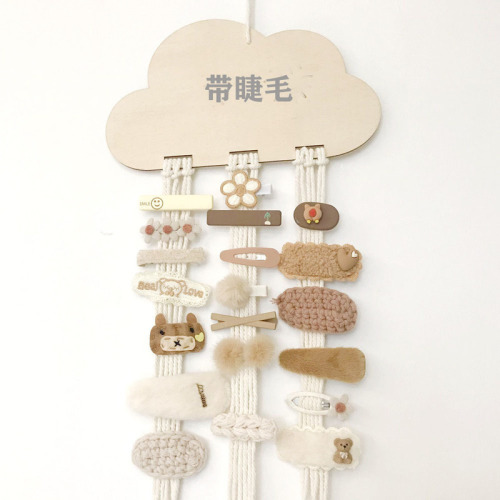ins Nordic Fengyunduo Wood Child Hairpin Hairband Storage Organizing Decorative Decorative Pendant Headdress Material Pack
