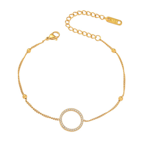 Bracelet for women's Japanese and Korean style new love bracelet fashionable zircon handpiece four-leaf flower niche design bracelet