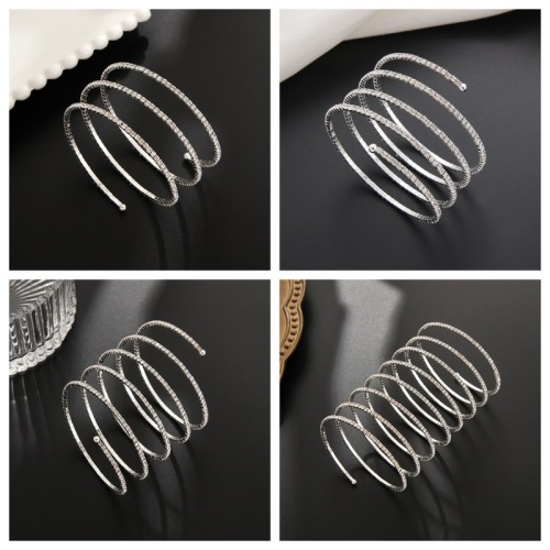 Cross-border jewelry Multi-row elastic wide bracelet dance performance Arm ring claw chain Rhinestone bracelet wholesale B328