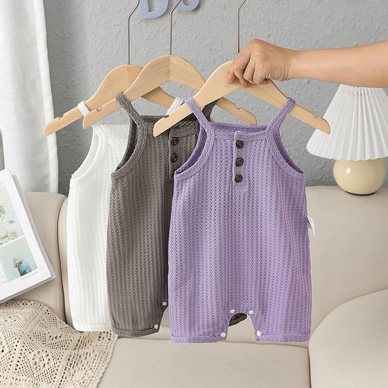 Baby suspender jumpsuit for summer thin style for men and women baby clothes triangular crawling newborn summer clothes fashionable fart clothes